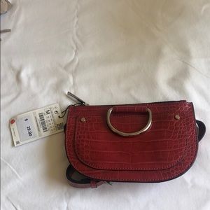 Zara red fanny bag.